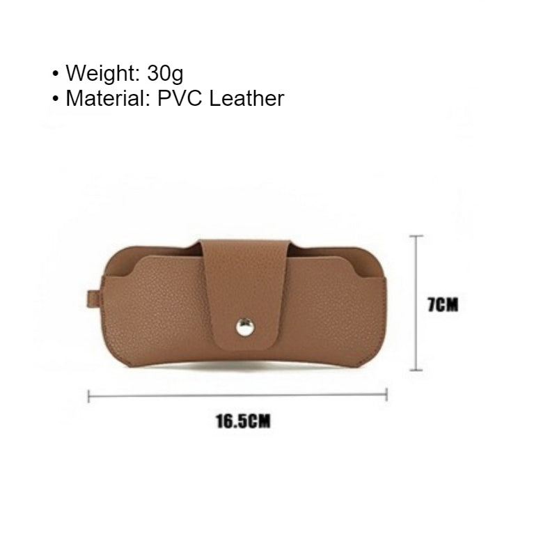 PVC Double Sided Neck Eyewear Holder Brown Portable
