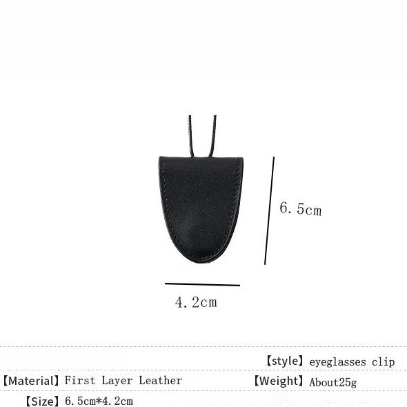Top Grain Leather Magnetic Neck Eyewear Holder Portable