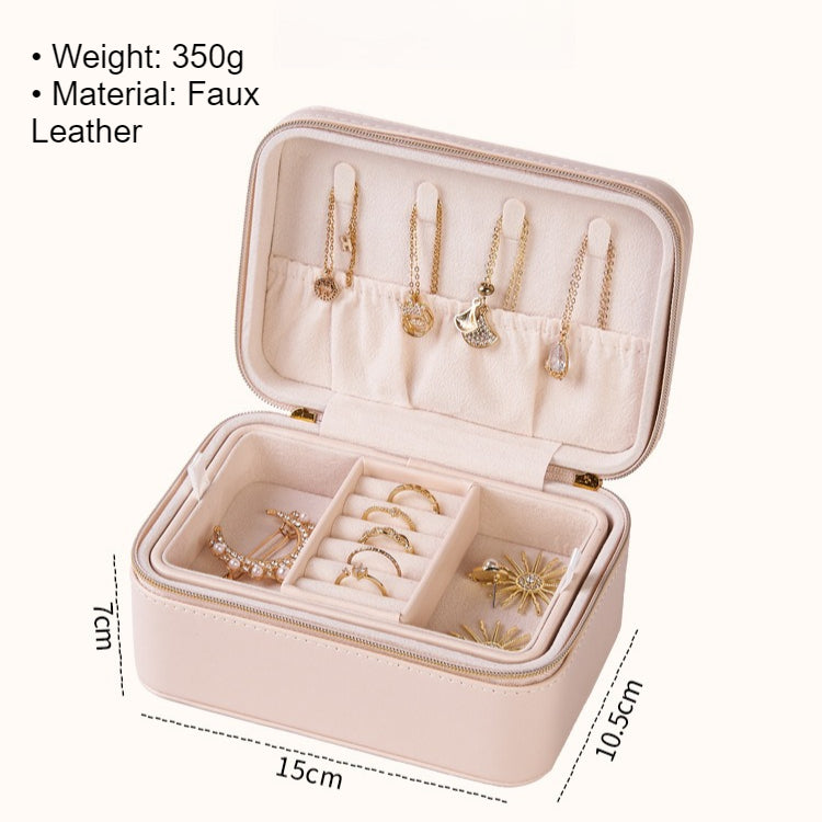 Small Apricot Brown Jewelry Box for Necklace Ring Hair Accessory