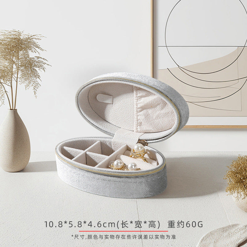 Retro Velvet Ring Jewelry Box Portable Multiple Colors