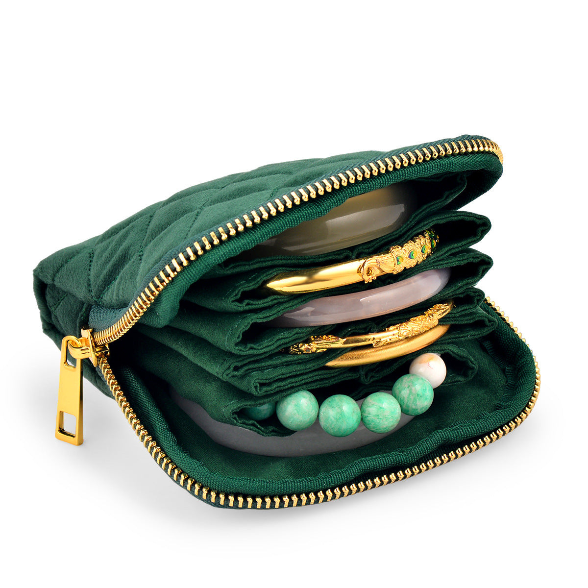 Plaid Pattern Elegant Jewelry Storage Pouch