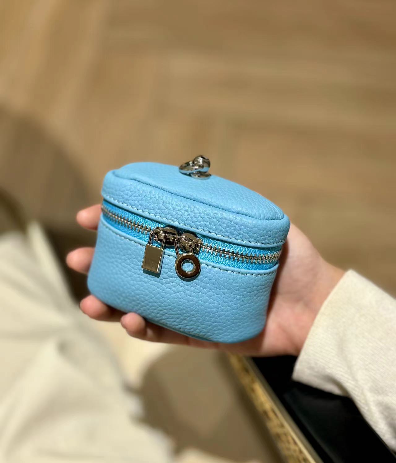 Genuine Leather Sweet Potato Crossbody Mini Coin Purse