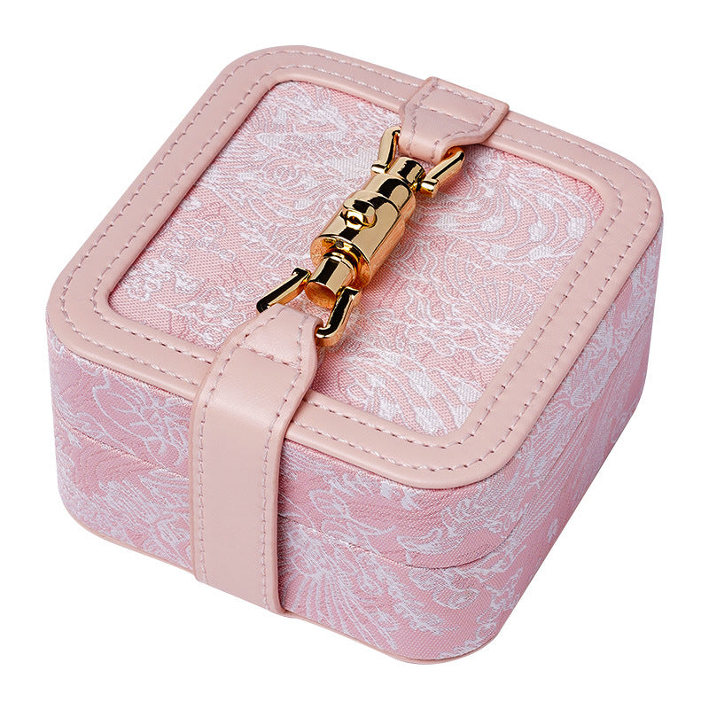 Vintage Portable Jewelry Box For Earrings Rings Multiple Colors