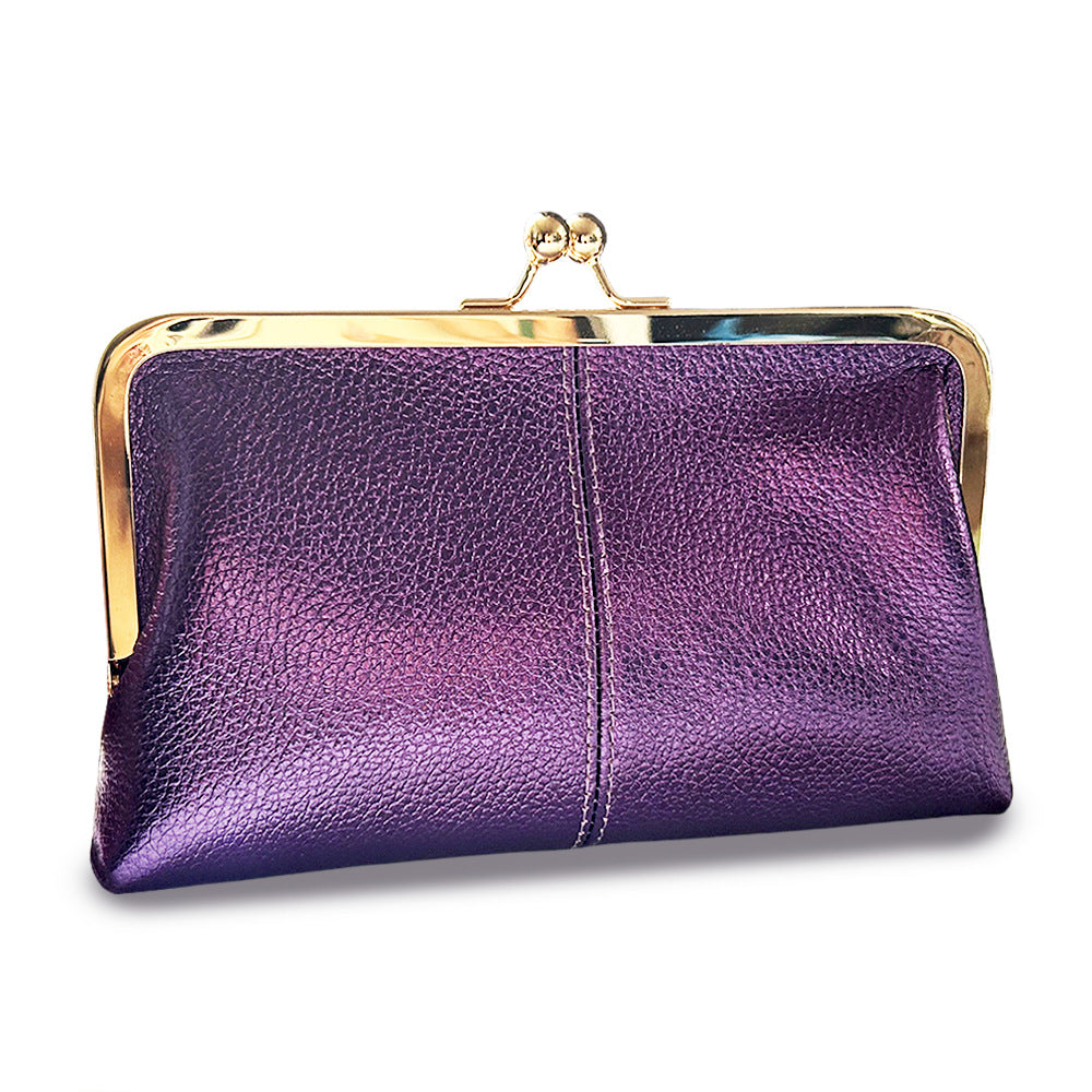 Genuine Leather Clutch Wallet Long Simple Fashion