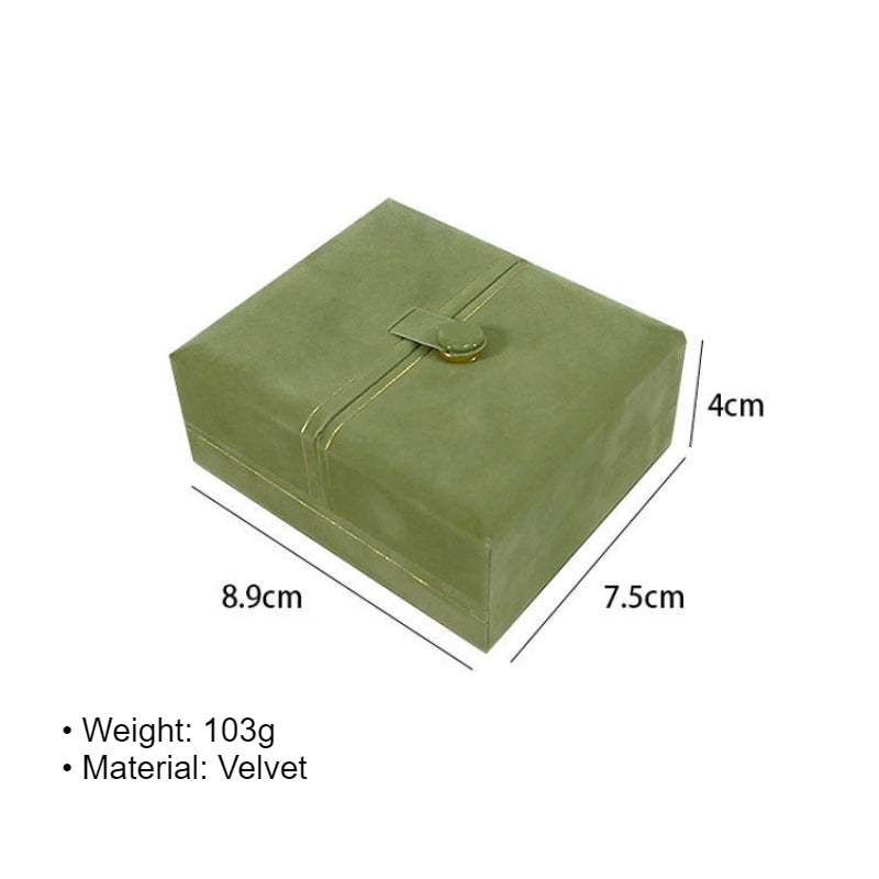 Double Door Velvet Jewelry Box Multiple Colors