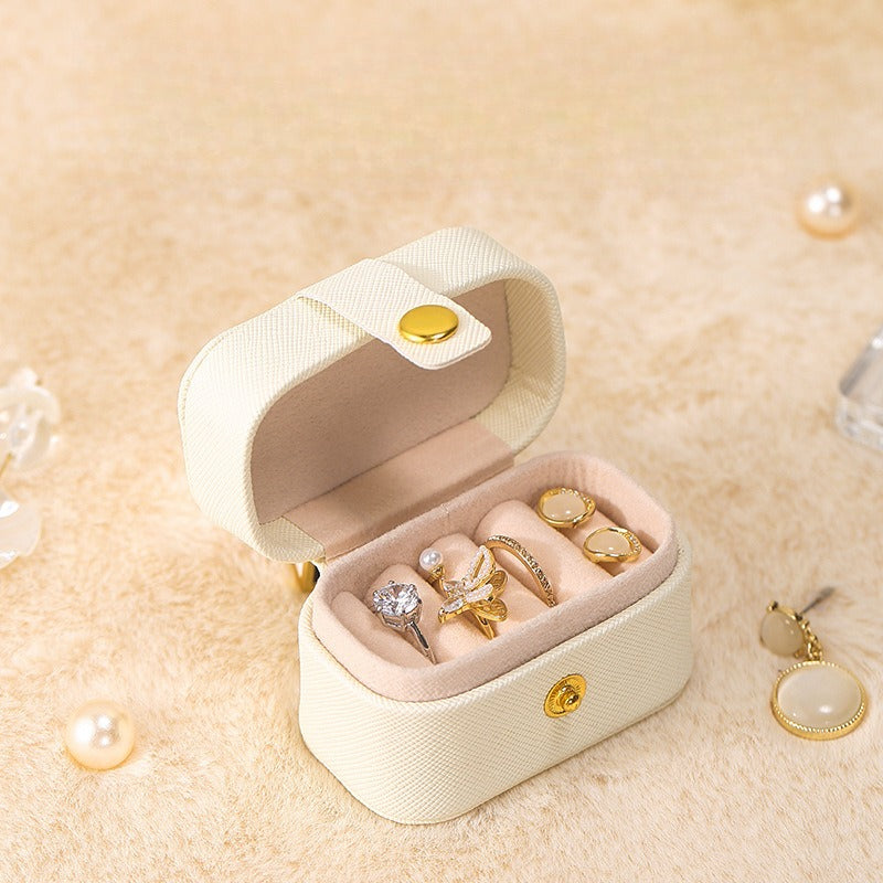 Mini Portable Dust Proof Jewelry Box Multiple Colors