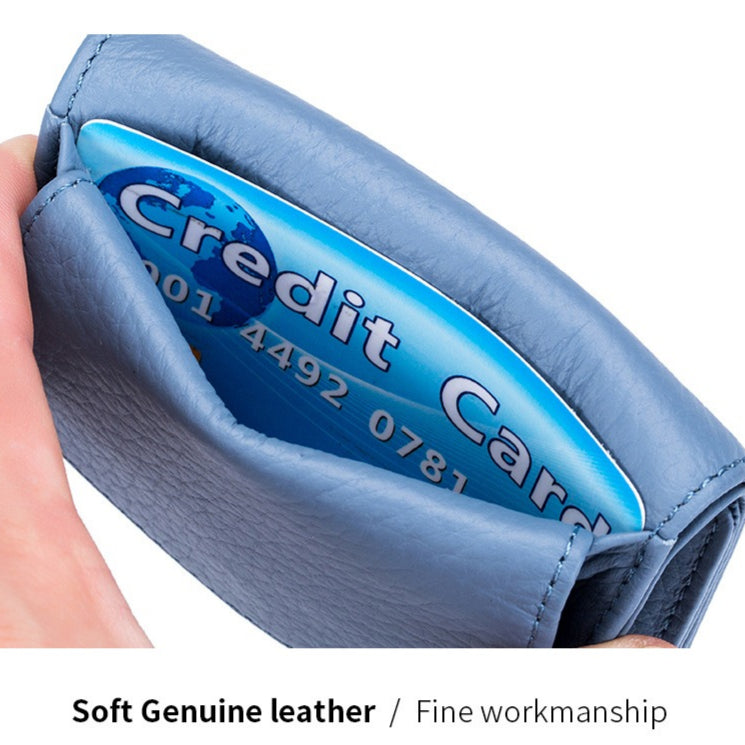 Genuine Leather RFID Mini Wallet Women Coin Purse
