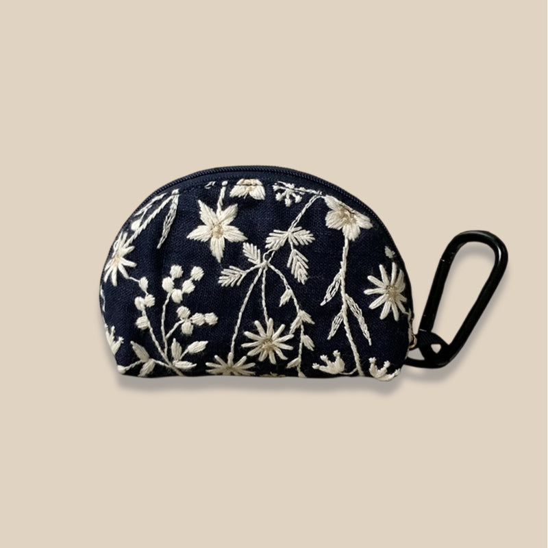 Heavy Embroidery Headphone Case Pouch Multiple Colors
