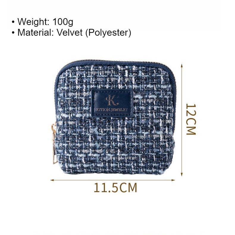 Velvet Jewelry Travel Case Portable Multiple Colors