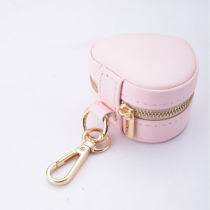 Hanging Keychain Jewelry Box Portable Heart Shape