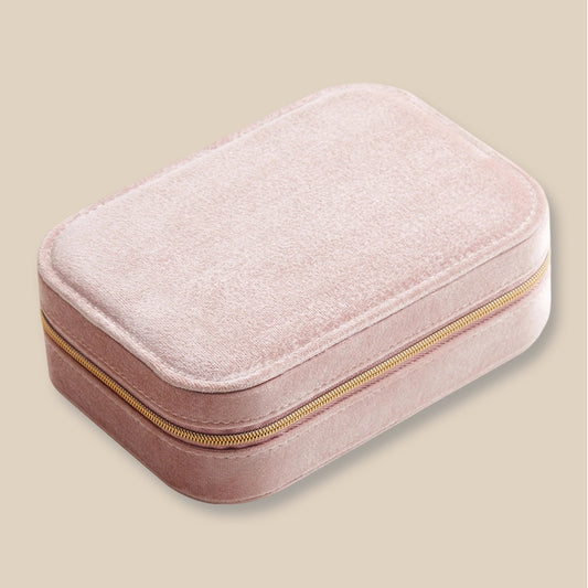 Simple Portable Velvet Jewelry Box Pearl Fleece