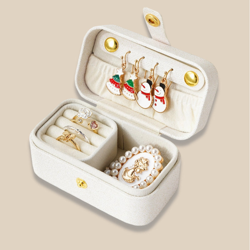Simple Travel Jewelry Box for Rings Earrings Lipstick