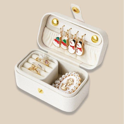 Simple Travel Jewelry Box for Rings Earrings Lipstick