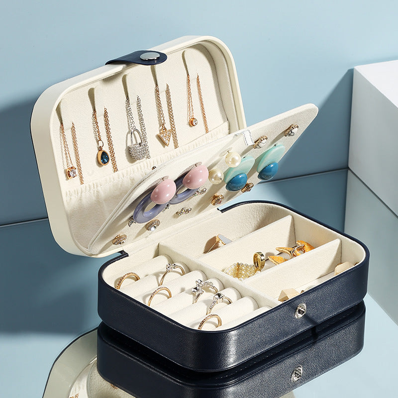 PU Earring Necklace Jewelry Box Portable
