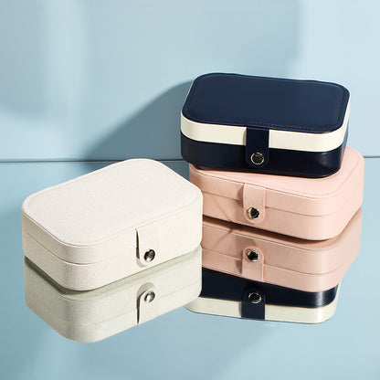 PU Earring Necklace Jewelry Box Portable