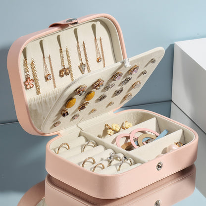 PU Earring Necklace Jewelry Box Portable