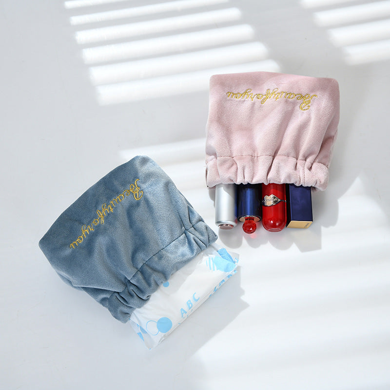 Velvet Cable Earphone Pouch Auto Close Pouch Multiple Colors