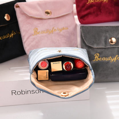 Vintage Embroidered Velvet Lipstick Pouch