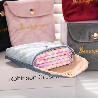 Vintage Embroidered Velvet Lipstick Pouch
