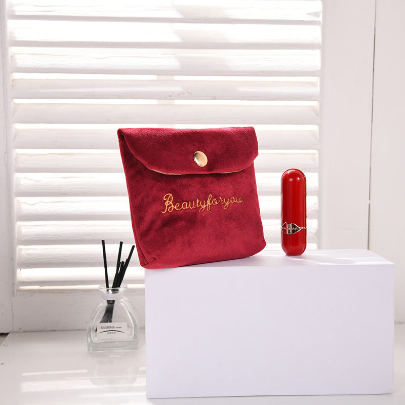 Vintage Embroidered Velvet Lipstick Pouch