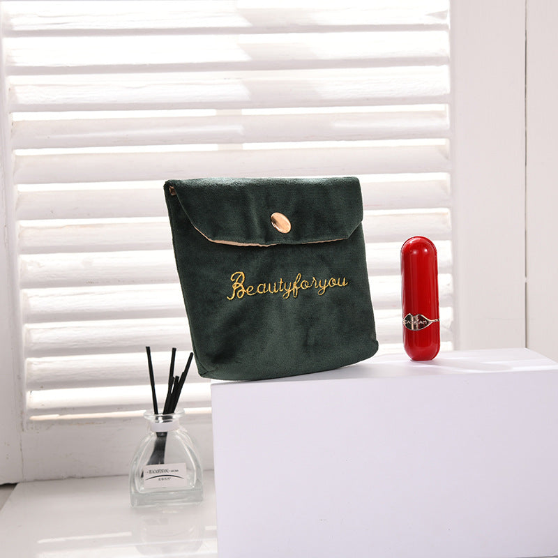 Vintage Embroidered Velvet Lipstick Pouch