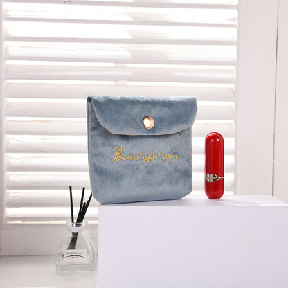 Vintage Embroidered Velvet Lipstick Pouch