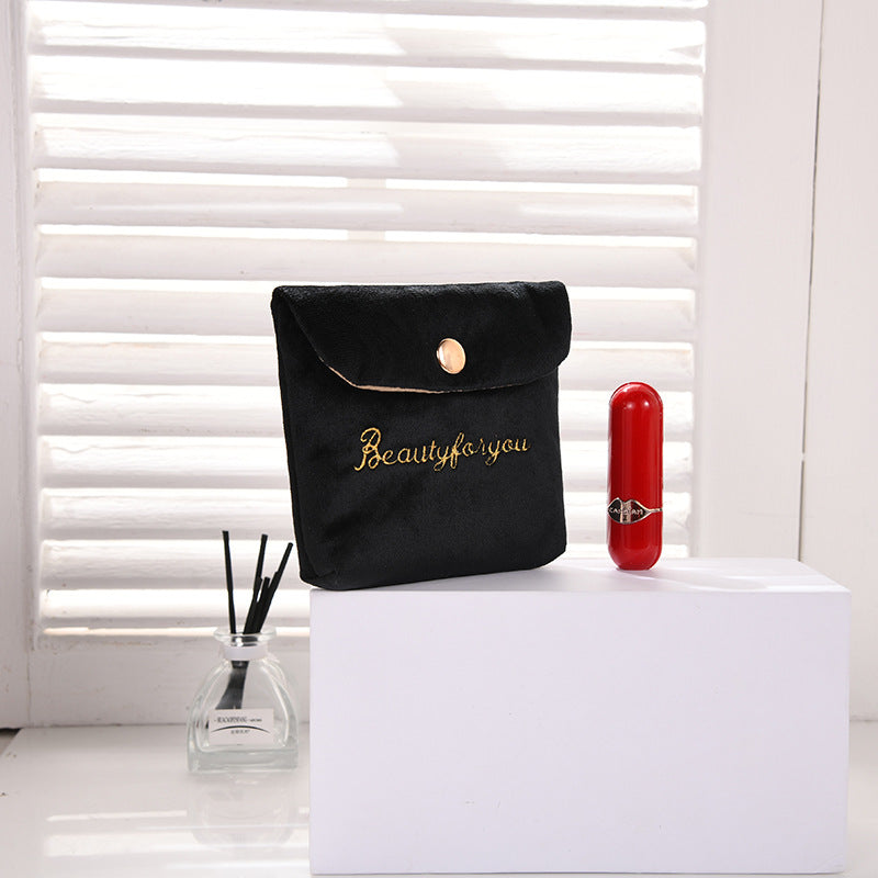 Vintage Embroidered Velvet Lipstick Pouch