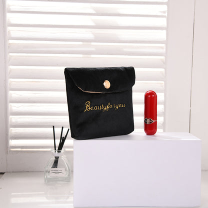 Vintage Embroidered Velvet Lipstick Pouch