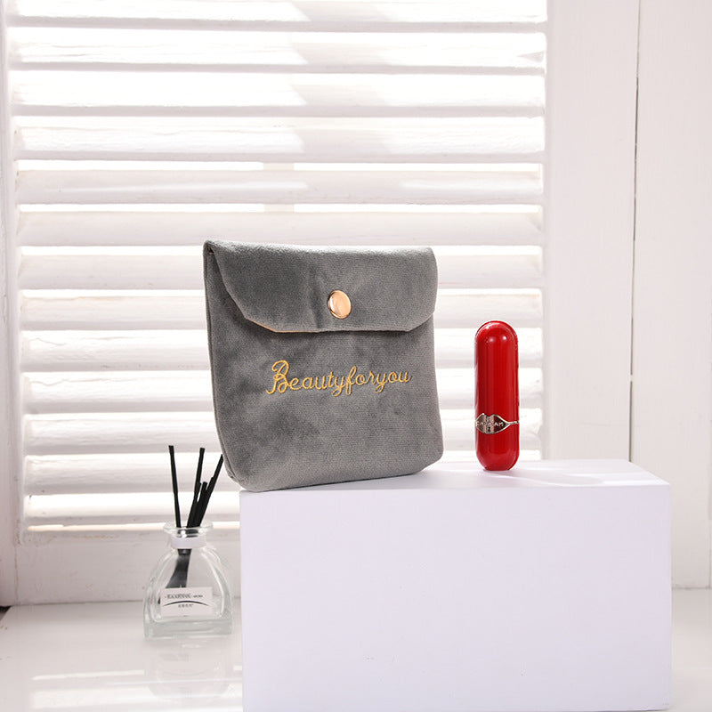 Vintage Embroidered Velvet Lipstick Pouch