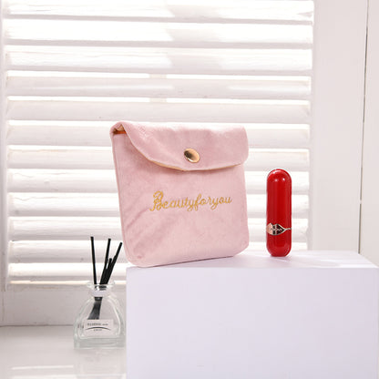 Vintage Embroidered Velvet Lipstick Pouch