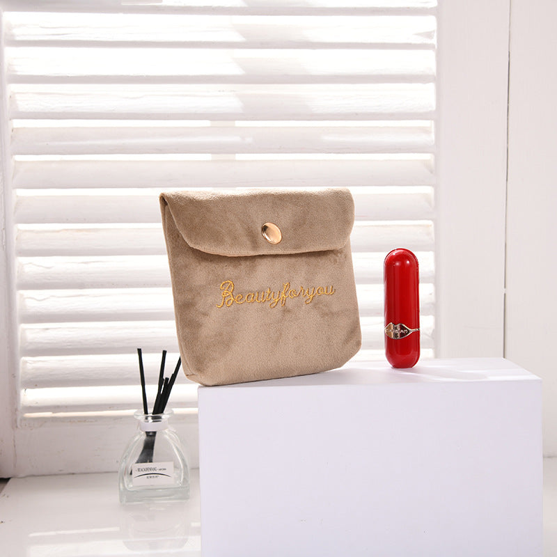 Vintage Embroidered Velvet Lipstick Pouch
