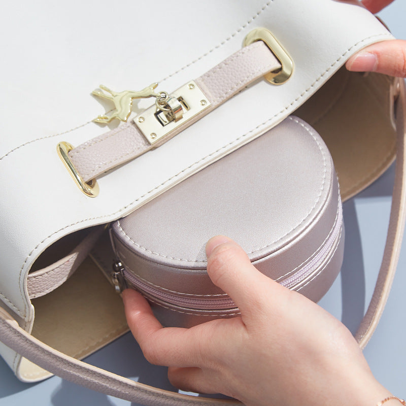 Creative PU Leather Minimalist Jewelry Box Portable