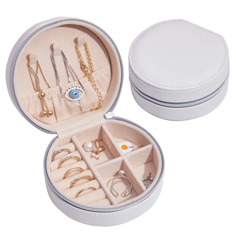 Creative PU Leather Minimalist Jewelry Box Portable
