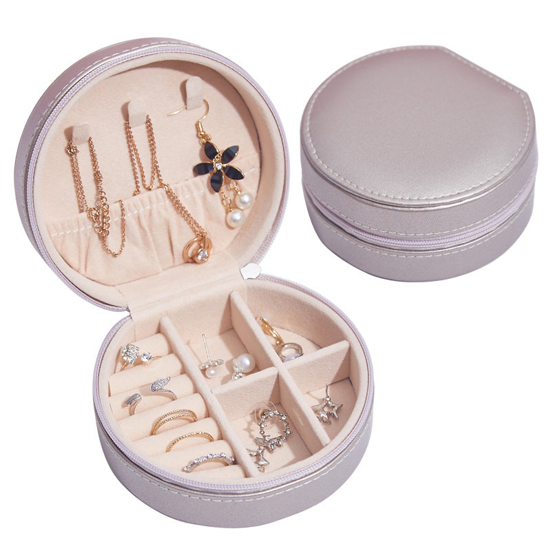 Creative PU Leather Minimalist Jewelry Box Portable