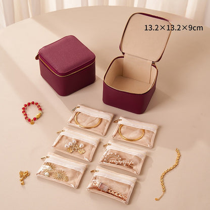 6 Layer Travel Jewelry Organizer Pouch Portable