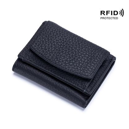Genuine Leather RFID Mini Wallet Women Coin Purse