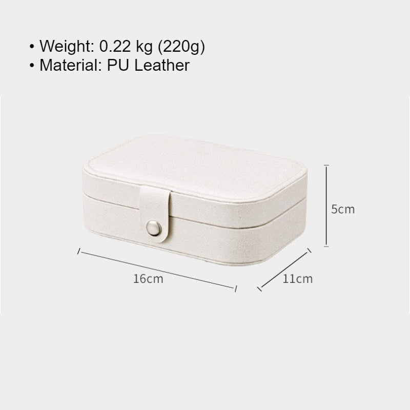 PU Earring Necklace Jewelry Box Portable