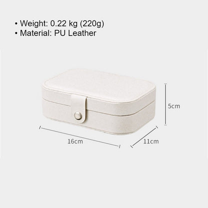 PU Earring Necklace Jewelry Box Portable