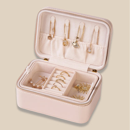 Small Apricot Brown Jewelry Box for Necklace Ring Hair Accessory