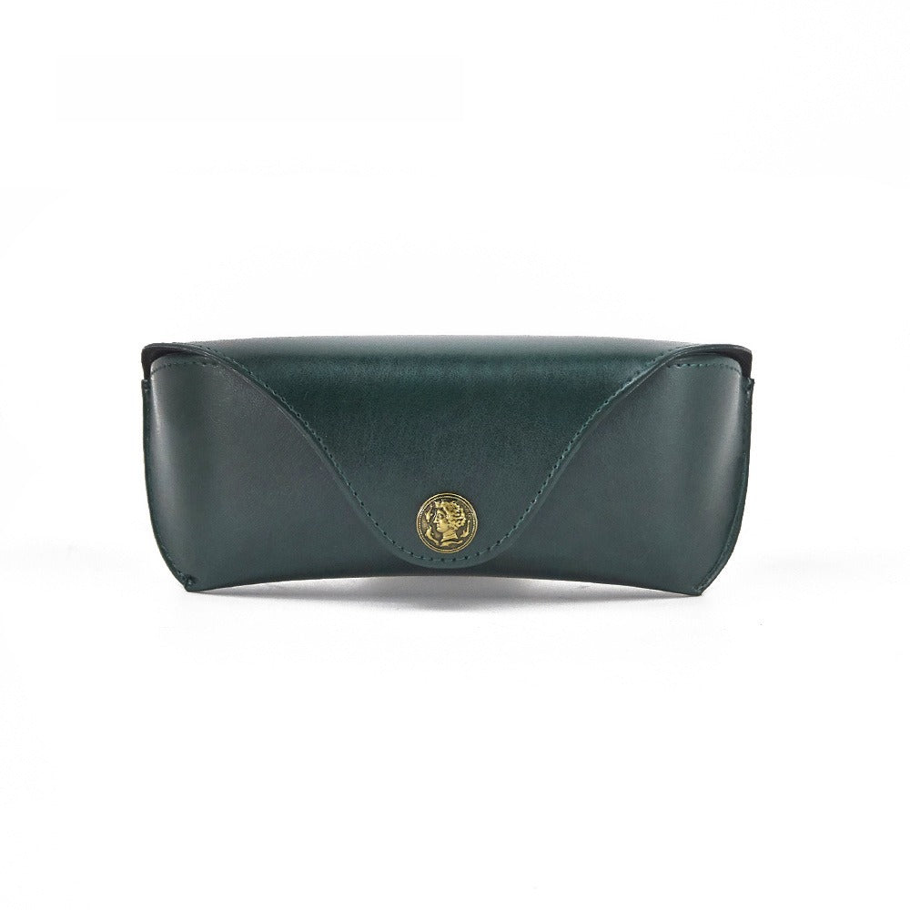 Handmade Retro PU Crush Resistant Portable Sunglasses Case