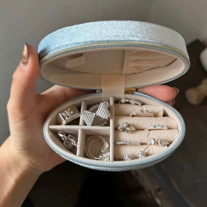 Retro Velvet Ring Jewelry Box Portable Multiple Colors