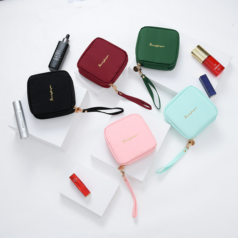 Portable Zipper Makeup Pouch Travel Cosmetic Bag