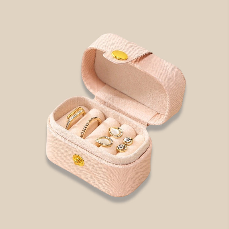 Mini Portable Dust Proof Jewelry Box Multiple Colors