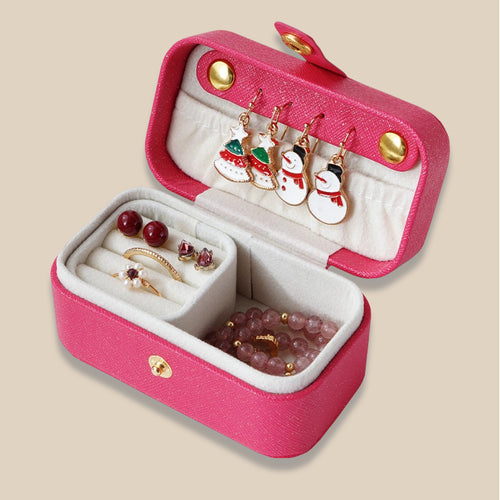 Mini Travel Jewelry Box for Earring Ring Lipstick
