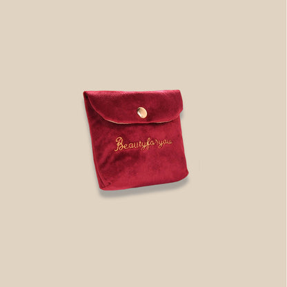 Vintage Embroidered Velvet Lipstick Pouch