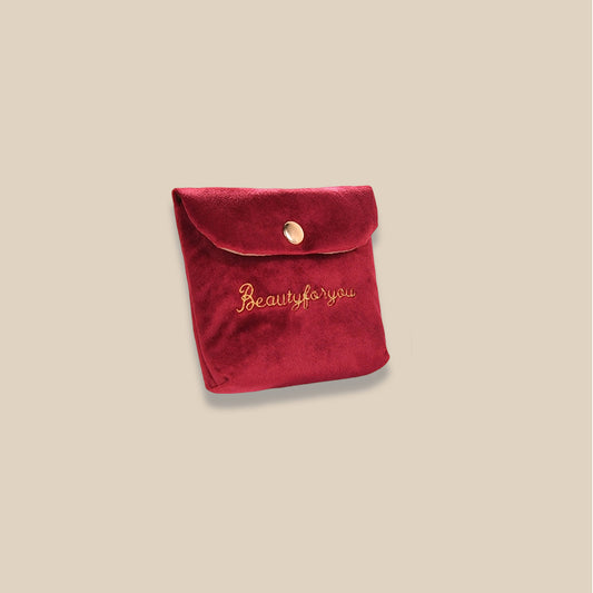 Vintage Embroidered Velvet Lipstick Pouch
