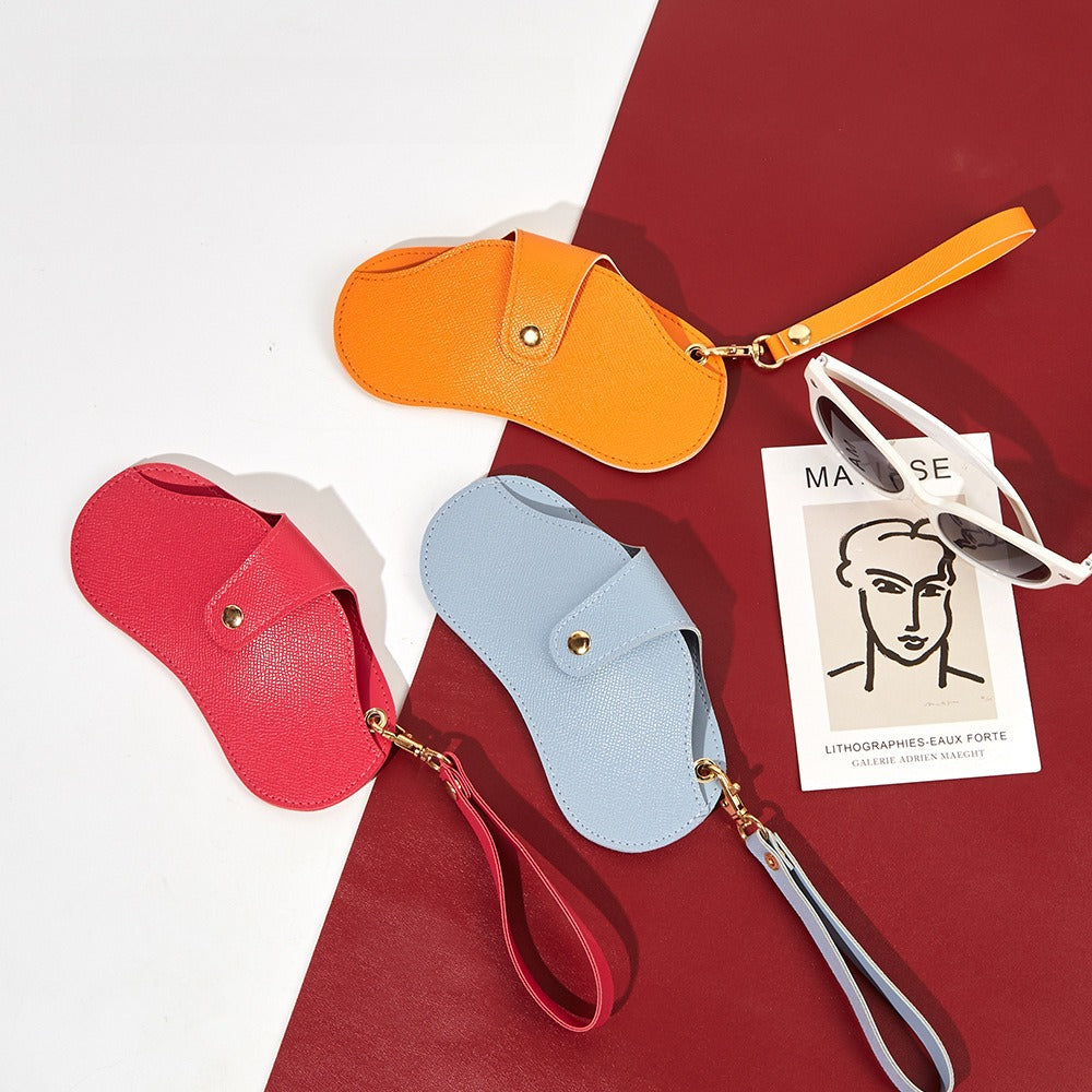 Portable PVC Sunglasses Case with Handle Multiple Colors
