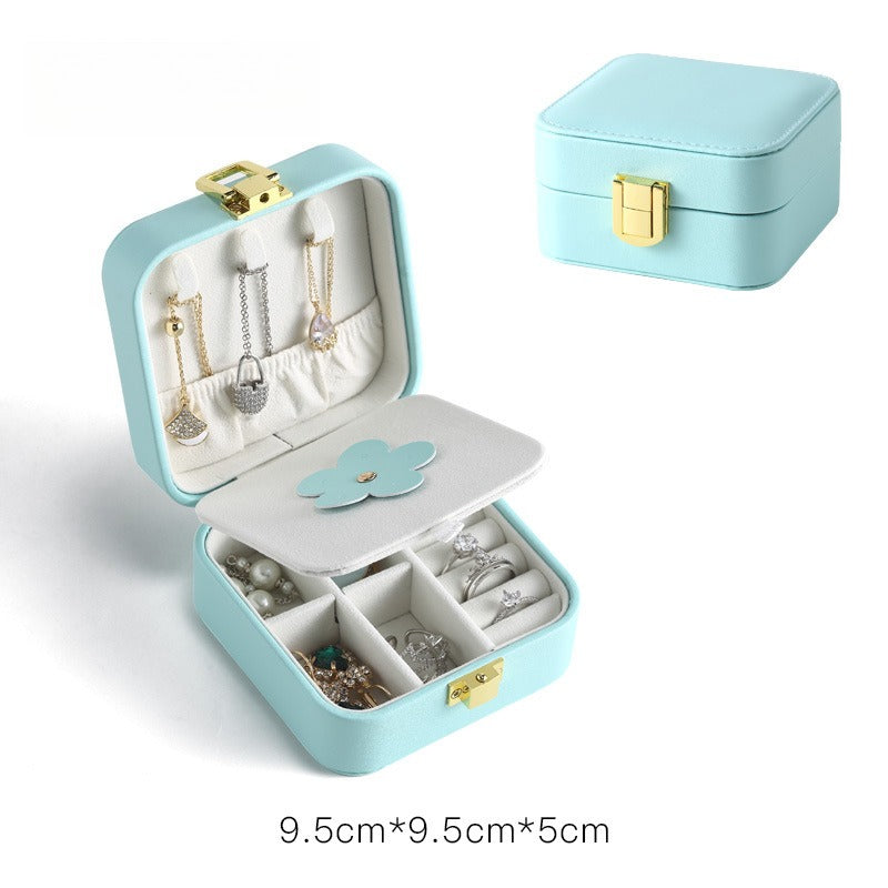 PU Leather Jewelry Box Portable Multiple Colors