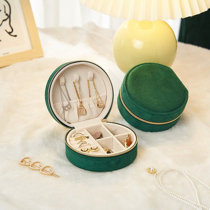 2 Layer Portable Velvet Jewelry Box Multiple Colors
