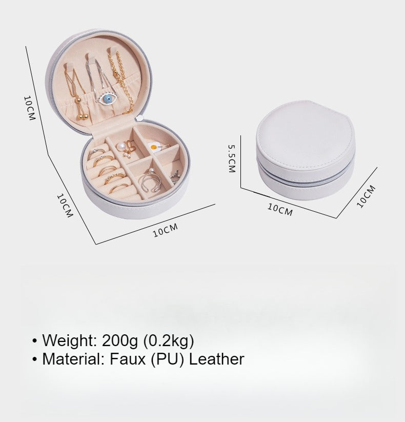 Creative PU Leather Minimalist Jewelry Box Portable